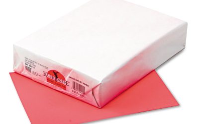 Kaleidoscope Multipurpose Paper, 24 lb Bond Weight, 8.5 x 11, Hyper Coral Red, 500/Ream