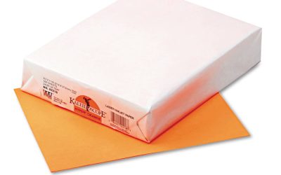 Kaleidoscope Multipurpose Colored Paper, 24 lb Bond Weight, 8.5 x 11, Hyper Orange, 500/Ream