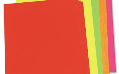 Neon Color Poster Board, 22 X 28, Lemon, Lime, Orange, Pink, Red, 25/carton