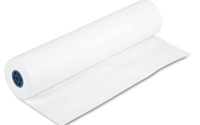 Kraft Paper Roll, 40 lb Wrapping Weight, 36″ x 1,000 ft, White