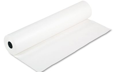 Rainbow Duo-Finish Colored Kraft Paper, 35 lb Wrapping Weight, 36″ x 1,000 ft, White