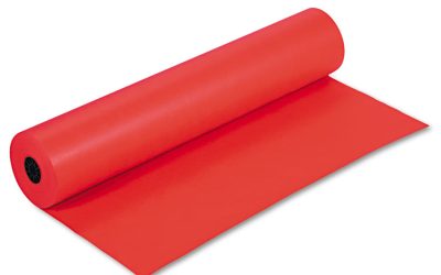 Rainbow Duo-Finish Colored Kraft Paper, 35 lb Wrapping Weight, 36″ x 1,000 ft, Flame