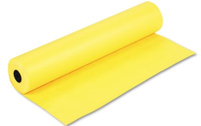 Rainbow Duo-Finish Colored Kraft Paper, 35 lb Wrapping Weight, 36″ x 1,000 ft, Canary