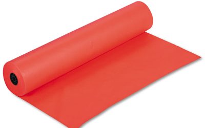 Rainbow Duo-Finish Colored Kraft Paper, 35 lb Wrapping Weight, 36″ x 1,000 ft, Orange
