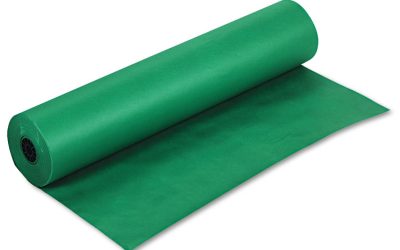 Rainbow Duo-Finish Colored Kraft Paper, 35 lb Wrapping Weight, 36″ x 1,000 ft, Emerald