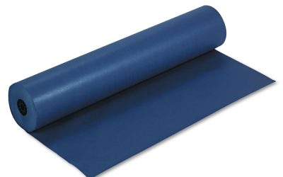 Rainbow Duo-Finish Colored Kraft Paper, 35 lb Wrapping Weight, 36″ x 1,000 ft, Dark Blue