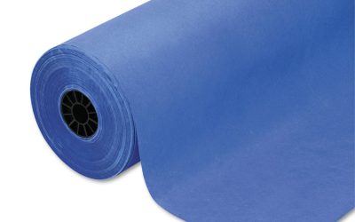 Rainbow Duo-Finish Colored Kraft Paper, 35 lb Wrapping Weight, 36″ x 1,000 ft, Royal Blue