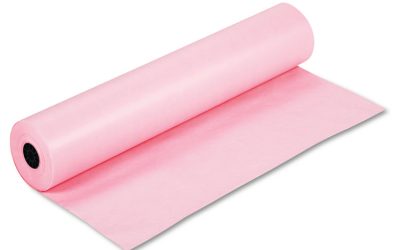 Rainbow Duo-Finish Colored Kraft Paper, 35 lb Wrapping Weight, 36″ x 1,000 ft, Pink