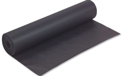 Rainbow Duo-Finish Colored Kraft Paper, 35 lb Wrapping Weight, 36″ x 1,000 ft, Black