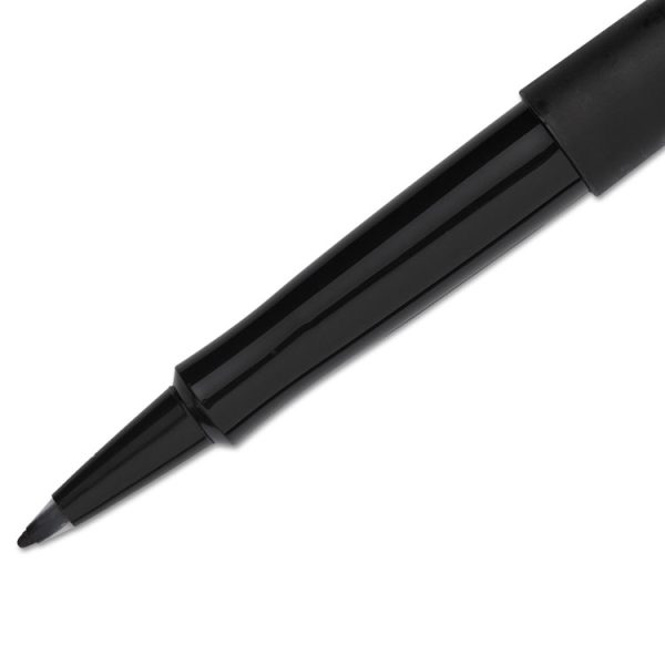 Point Guard Flair Felt Tip Porous Point Pen, Stick, Medium 0.7 mm, Black Ink, Black Barrel, 36/Box - Image 3