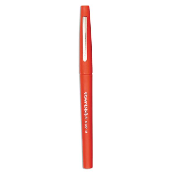 Point Guard Flair Felt Tip Porous Point Pen, Stick, Bold 1.4 Mm, Red Ink, Red Barrel, 36/box - Image 2