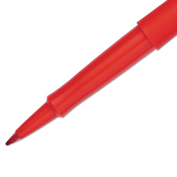 Point Guard Flair Felt Tip Porous Point Pen, Stick, Bold 1.4 Mm, Red Ink, Red Barrel, 36/box - Image 3