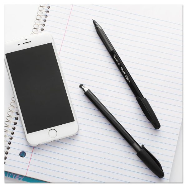 Inkjoy 100 Ballpoint Pen/stylus, Stick, Medium 1 Mm, Black Ink, Black Barrel, Dozen - Image 3