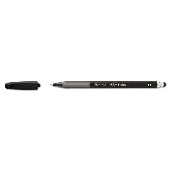 Inkjoy 100 Ballpoint Pen/stylus, Stick, Medium 1 Mm, Black Ink, Black Barrel, Dozen - Image 5
