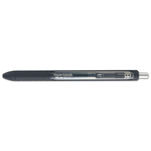 Inkjoy Gel Pen, Retractable, Medium 0.7 Mm, Black Ink, Black Barrel, Dozen - Image 4