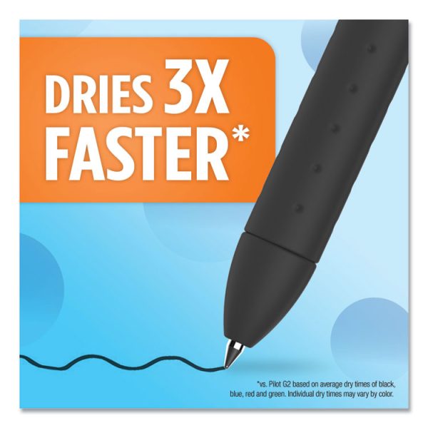 Inkjoy Gel Pen, Retractable, Medium 0.7 Mm, Black Ink, Black Barrel, Dozen - Image 10