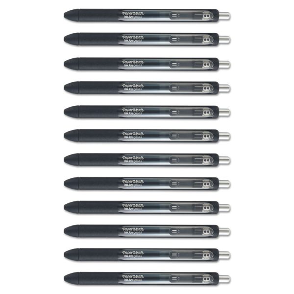 InkJoy Gel Pen, Retractable, Fine 0.5 mm, Black Ink, Black Barrel, Dozen - Image 3