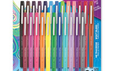 Point Guard Flair Felt Tip Porous Point Pen, Stick, Medium 0.7 Mm, Assorted Tropical Vacation Ink And Barrel Colors, 24/pack