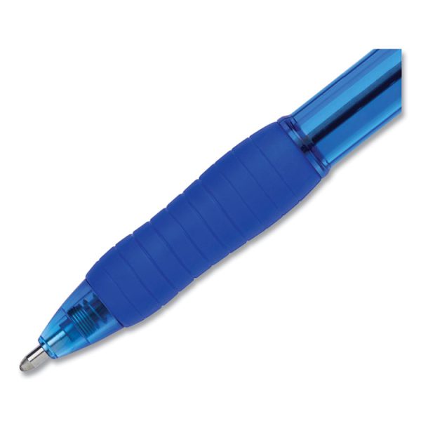 Profile Ballpoint Pen, Retractable, Bold 1.4 mm, Blue Ink, Translucent Blue Barrel, 36/Pack - Image 4