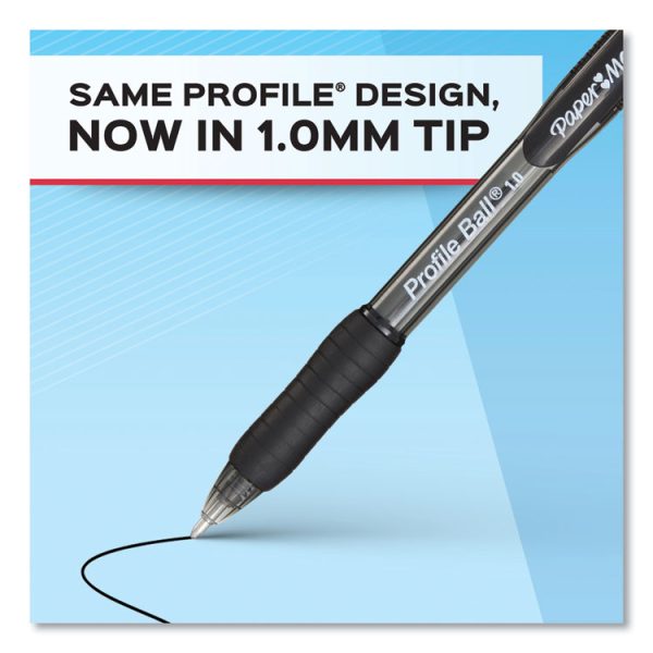 Profile Ballpoint Pen, Retractable, Medium 1 Mm, Black Ink, Translucent Black Barrel, 36/pack - Image 2