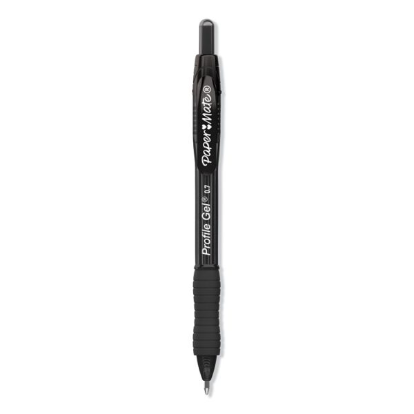 Profile Gel Pen, Retractable, Medium 0.7 Mm, Black Ink, Translucent Black Barrel, 36/pack