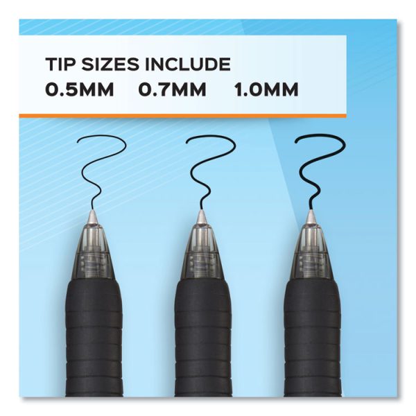 Profile Gel Pen, Retractable, Medium 0.7 Mm, Black Ink, Translucent Black Barrel, 36/pack - Image 2