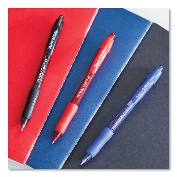 Profile Gel Pen, Retractable, Medium 0.7 Mm, Black Ink, Translucent Black Barrel, 36/pack - Image 5