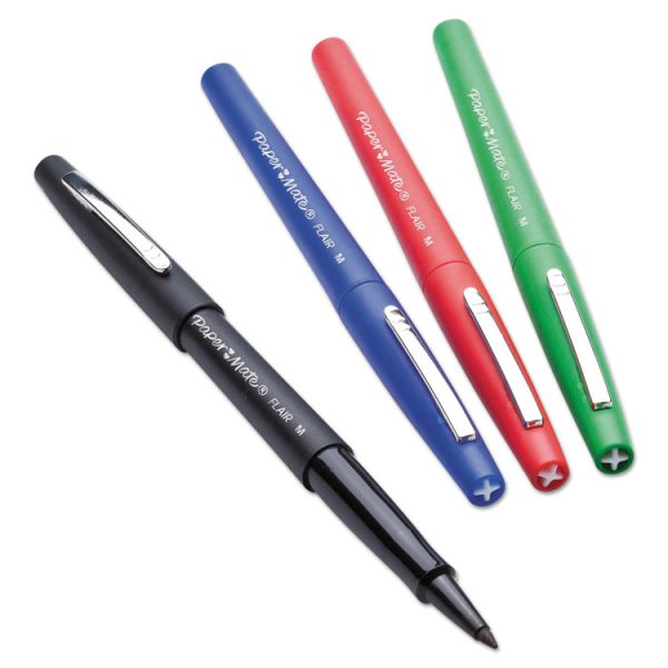 Point Guard Flair Felt Tip Porous Point Pen, Stick, Bold 1.4 Mm, Assorted Ink And Barrel Colors, 48/pack - Image 6