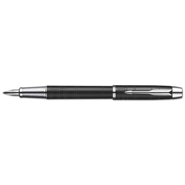 Im Premium Roller Ball Pen, Stick, Fine 0.7 Mm, Black Ink, Black/chrome Barrel - Image 3