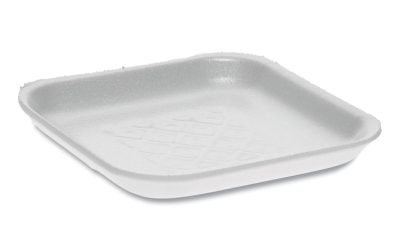 Supermarket Tray, #1S, 5.1 x 5.1 x 0.65, White, Foam, 1,000/Carton