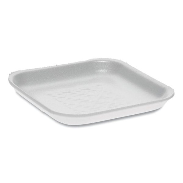 Supermarket Tray, #1S, 5.1 x 5.1 x 0.65, White, Foam, 1,000/Carton