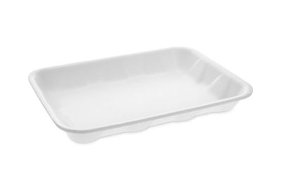 Meat Tray, #4D, 9.5 x 7 x 1.25, White, Foam, 500/Carton