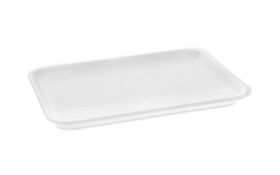 Meat Tray, #4 Shallow, 9.13 x 7.13 x 0.65, White, Foam, 500/Carton