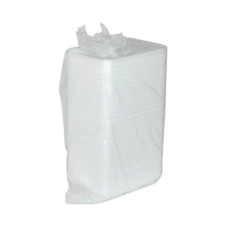 Foam School Trays, 6-Compartment, 8.5 x 11.5 x 1.25, White, 500/Carton - Image 3