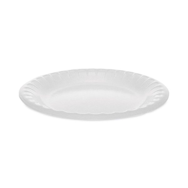 Placesetter Deluxe Laminated Foam Dinnerware, Plate, 6" dia, White, 1,000/Carton