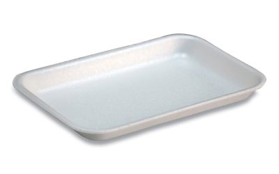 Supermarket Tray,  #17S, 8.3 x 4.8 x 0.65, White, Foam, 1,000/Carton