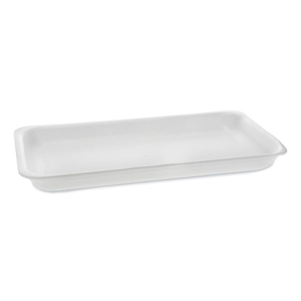 Supermarket Tray, #25PZ, 15 x 8 x 1.25, White, Foam, 200/Carton