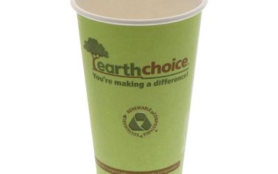 EarthChoice Compostable Paper Cup, 16 oz, Green, 1,000/Carton