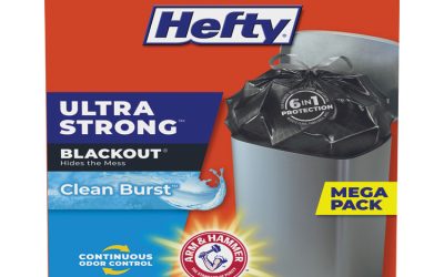 Ultra Strong Blackout Tall-Kitchen Drawstring Bags, 13 Gal, 0.9 Mil, 23.75″ X 24.88″, Black, 80/box