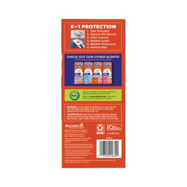 Ultra Strong Scented Tall White Kitchen Bags, 13 gal, 0.9 mil, 23.75" x 24.88", White, 80 Bags/Box, 3 Boxes/Carton - Image 5