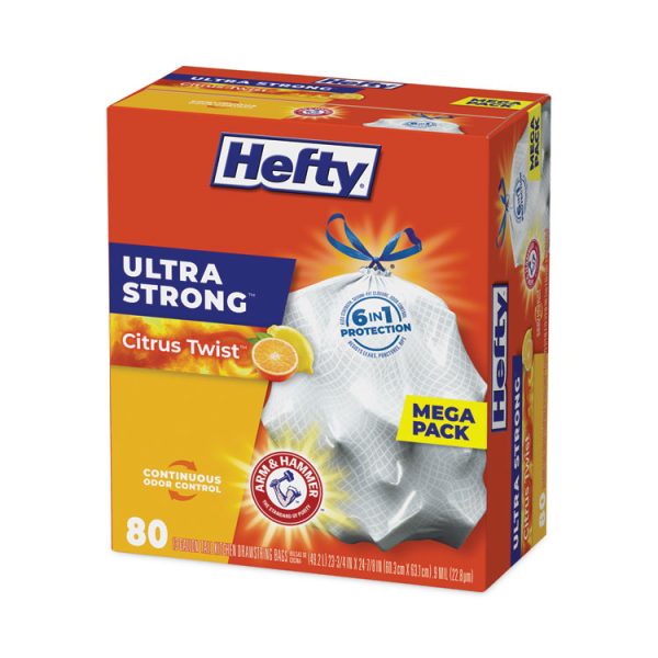 Ultra Strong Scented Tall White Kitchen Bags, 13 Gal, 0.9 Mil, 23.75" X 24.88", White, 80/box - Image 4
