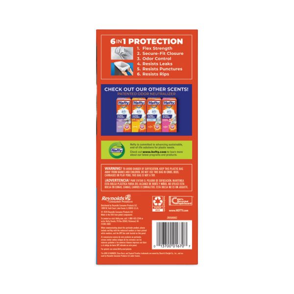 Ultra Strong Scented Tall White Kitchen Bags, 13 gal, 0.9 mil, 24.75" x 24.88", White, 80 Bags/Box, 3 Boxes/Carton - Image 5