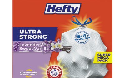 Ultra Strong Scented Tall White Kitchen Bags, 13 gal, 0.9 mil, 23.75″ x 24.88″, White, 110 Bags/Box, 3 Boxes/Carton