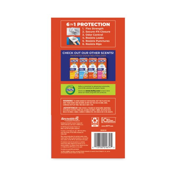 Ultra Strong Scented Tall White Kitchen Bags, 13 gal, 0.9 mil, 23.75" x 24.88", White, 110 Bags/Box, 3 Boxes/Carton - Image 5