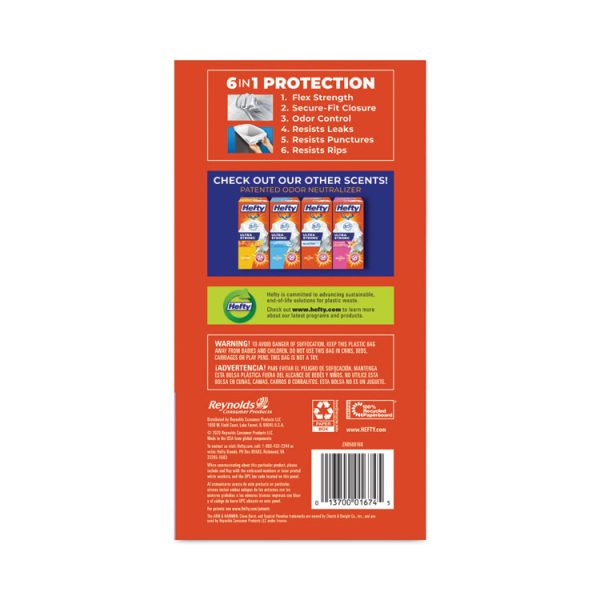 Ultra Strong Scented Tall White Kitchen Bags, 13 Gal, 0.9 Mil, 23.75" X 24.88", White, 110/box - Image 5