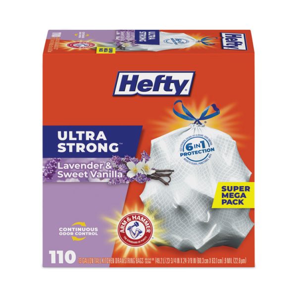 Ultra Strong Scented Tall White Kitchen Bags, 13 Gal, 0.9 Mil, 23.75" X 24.88", White, 110/box - Image 4