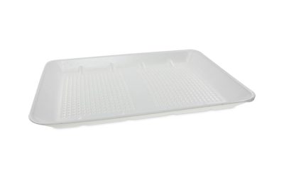 Supermarket Tray, #1014 Family Pack Tray, 13.88 x 9.88 x 1, White, Foam, 100/Carton