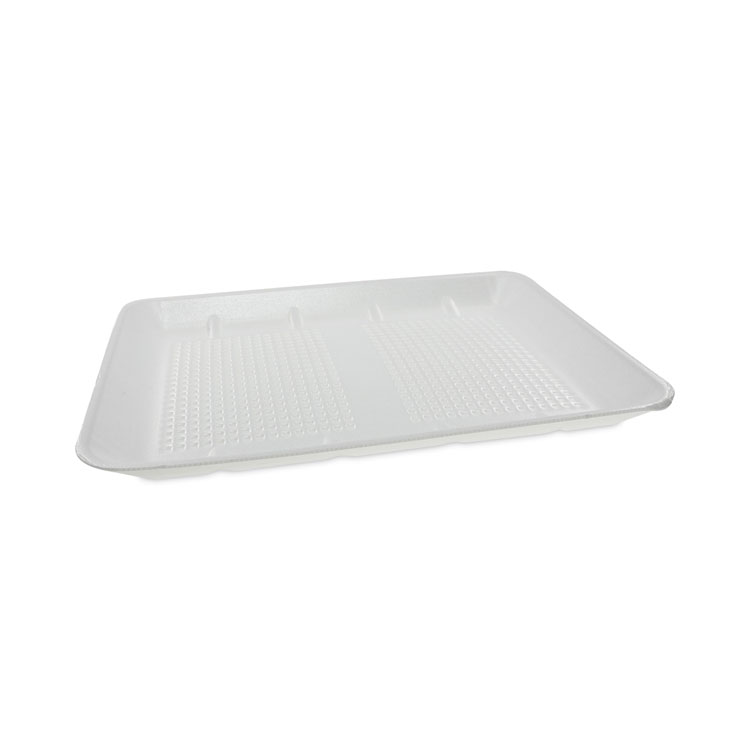 Supermarket Tray, #1014 Family Pack Tray, 13.88 x 9.88 x 1, White, Foam, 100/Carton