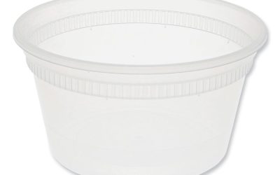 Newspring DELItainer Microwavable Container, 12 oz, 4.55 x 4.55 x 2.45, Clear, Plastic, 480/Carton