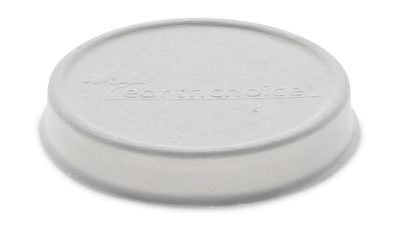 EarthChoice Compostable Soup Cup Lid, For 8-16 oz Soup Cups, 4″ Diameter, White, Sugarcane, 500/Carton